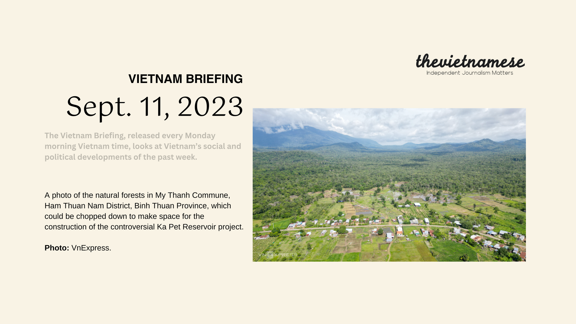 Vietnamese Public Angered Over Proposed Plan to Clear Natural Forests to Build Reservoir
