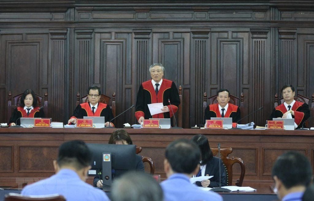 Phiên tòa giám đốc thẩm vụ án Hồ Duy Hải ngày 6/5/2020. Ảnh: TTXVN.